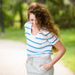 Vienna Stripe V-Neck Tee - FINAL SALE Tops