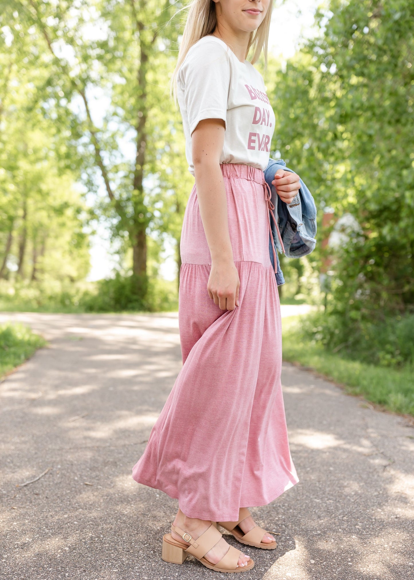 Vintage Blush Tiered Maxi Skirt - FINAL SALE Skirts