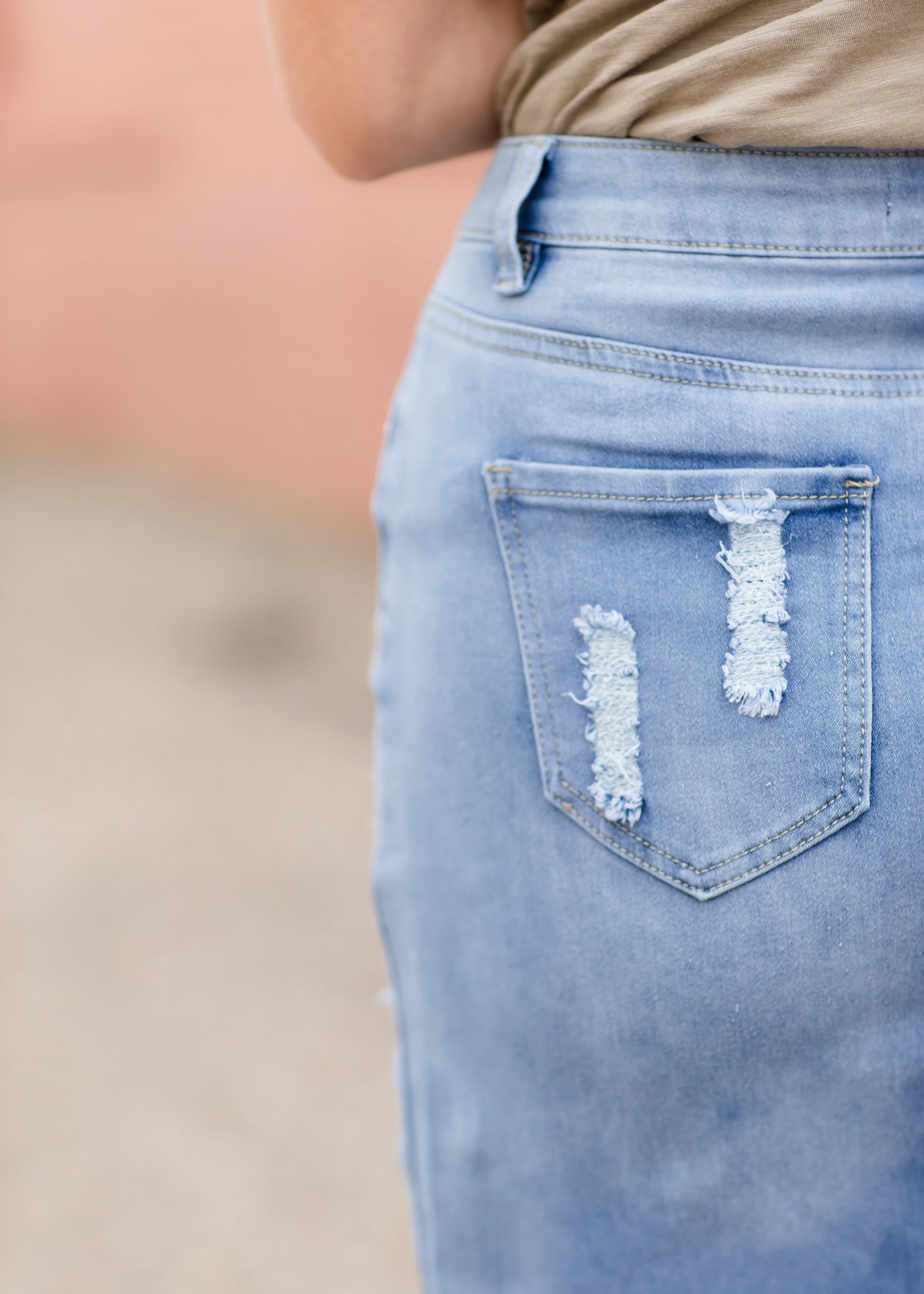Vintage Embroidered Denim Midi Skirt Skirts