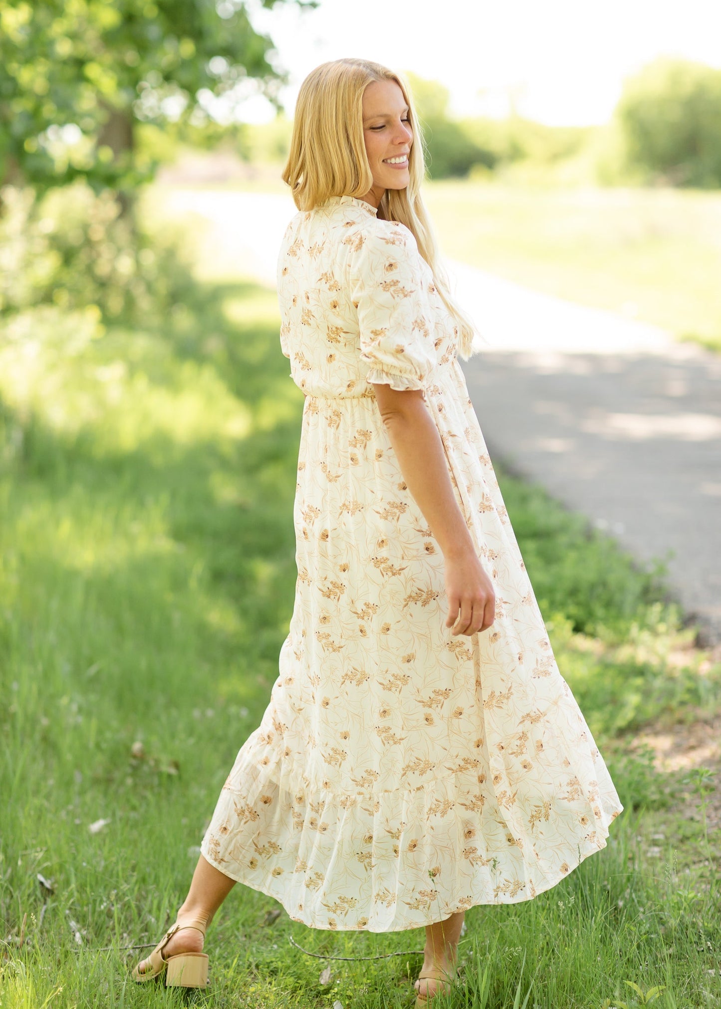 Vintage Floral Button Front Maxi Dress - FINAL SALE Dresses