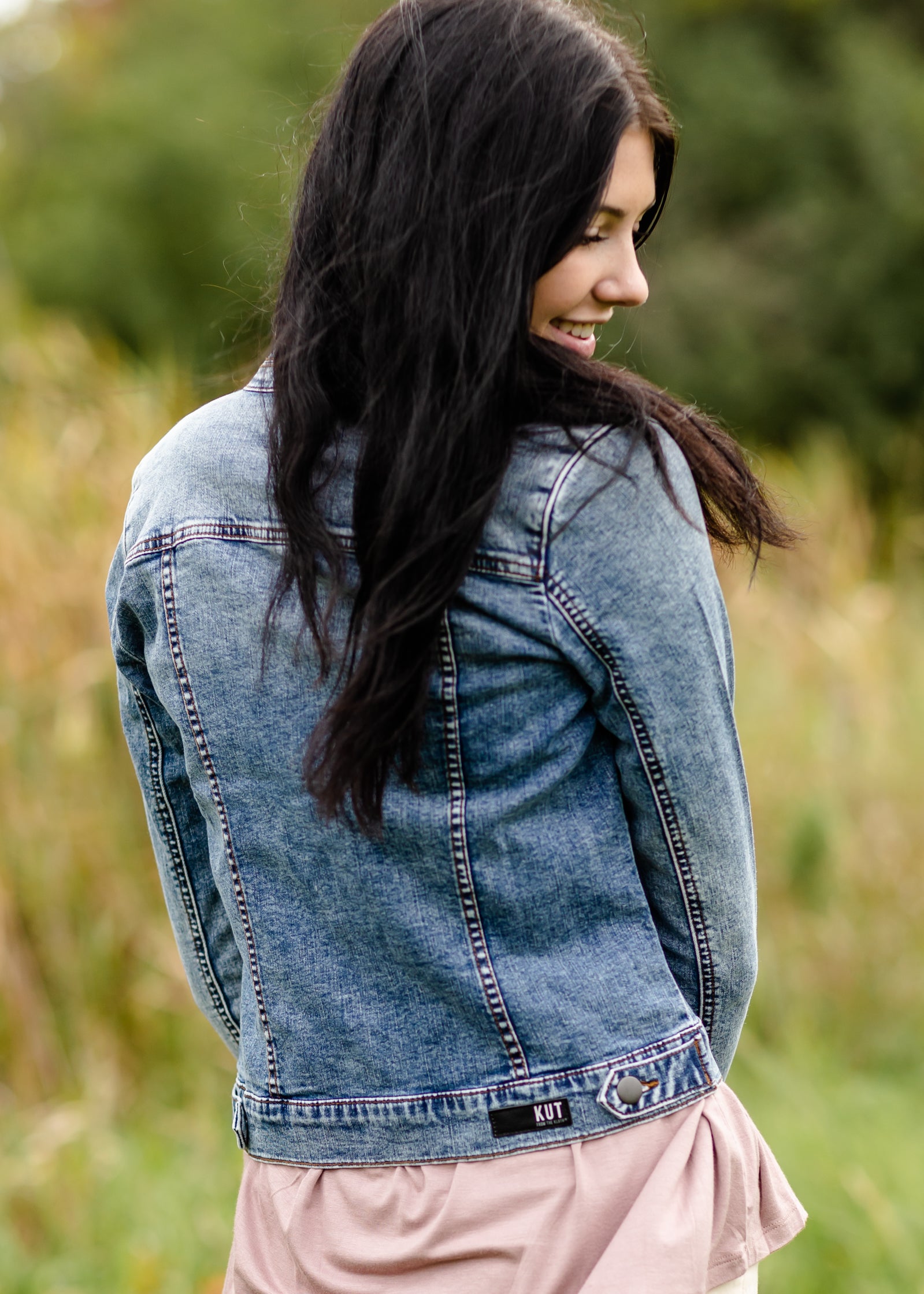 Vintage Light Wash Denim Jean Jacket FF Tops