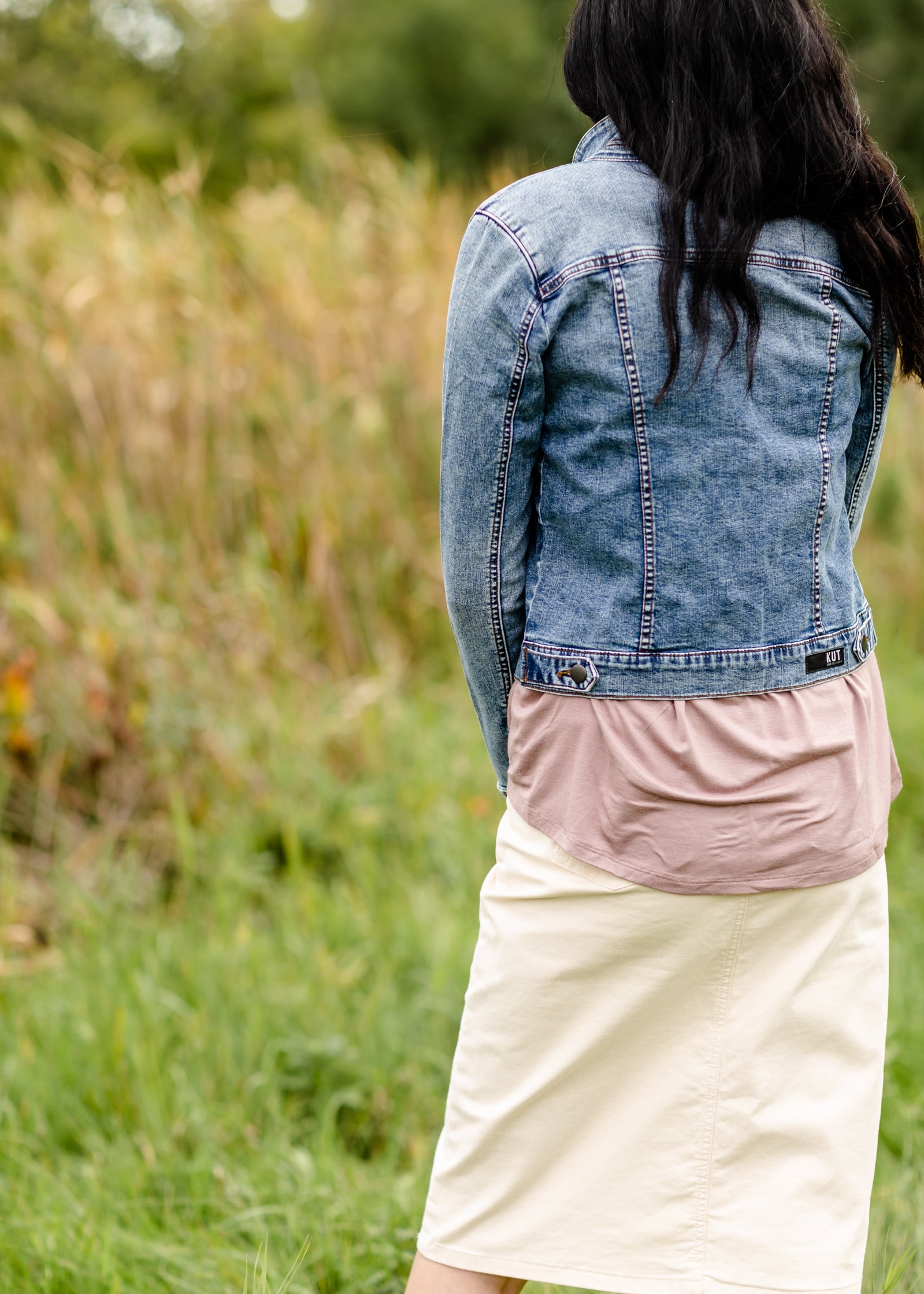 Vintage Light Wash Denim Jean Jacket FF Tops