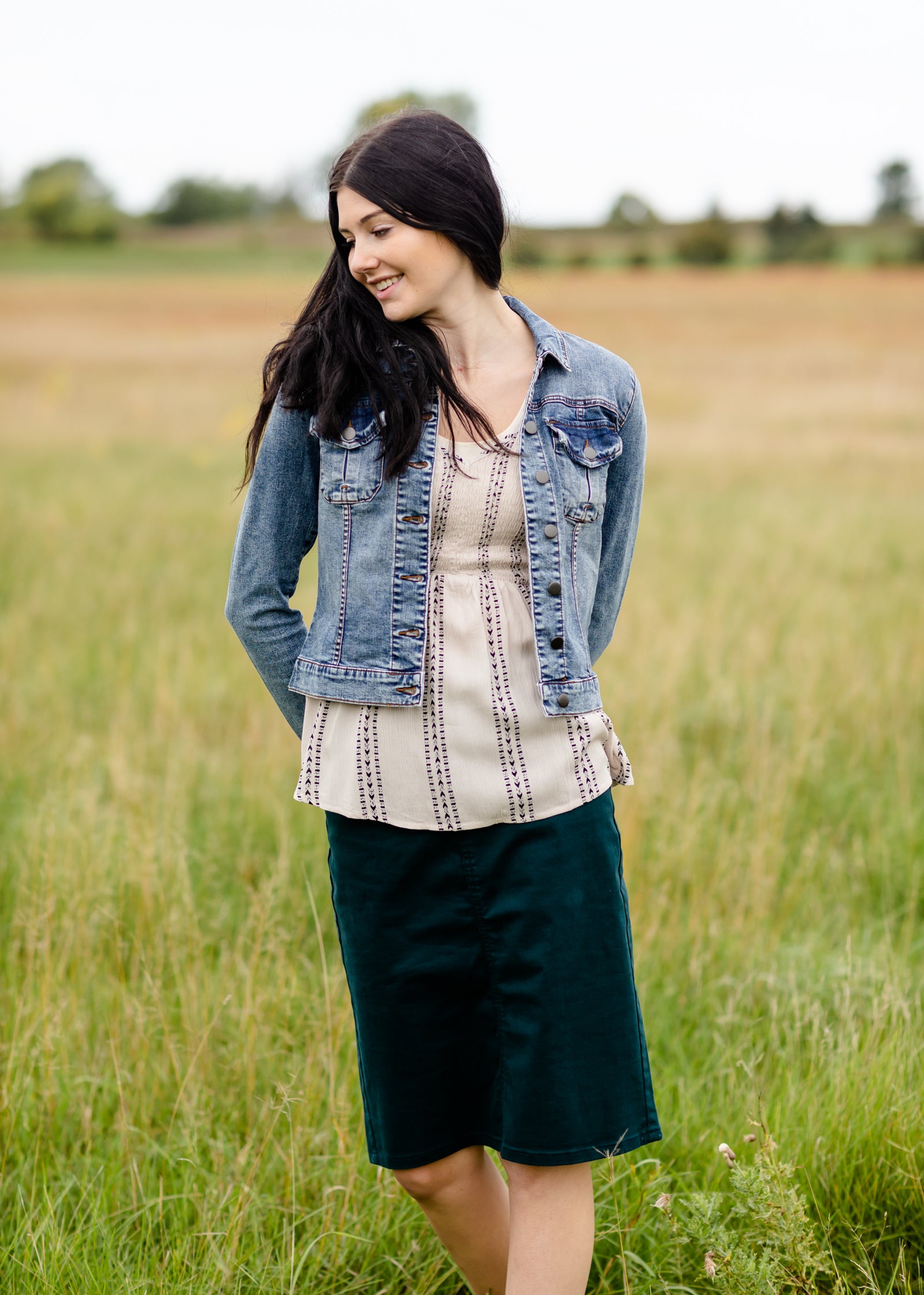 Vintage Light Wash Denim Jean Jacket FF Tops