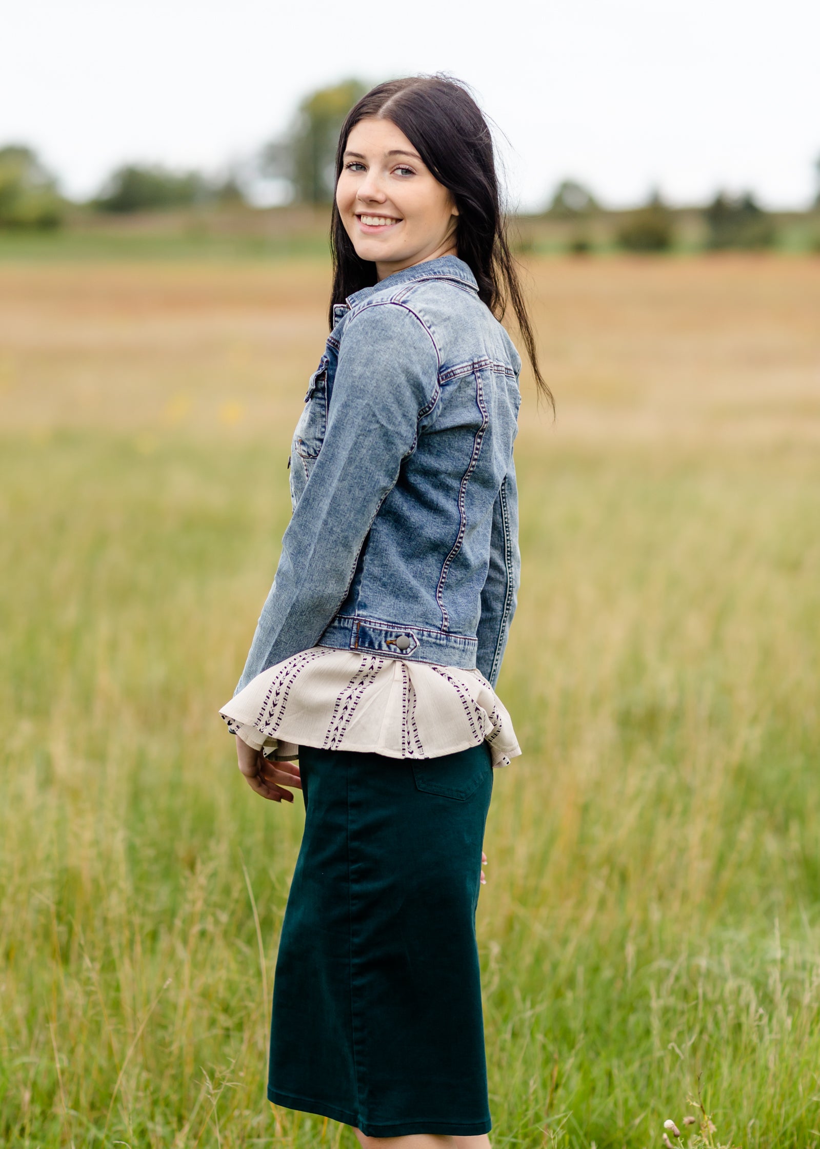 Vintage Light Wash Denim Jean Jacket FF Tops