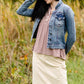 Vintage Light Wash Denim Jean Jacket FF Tops