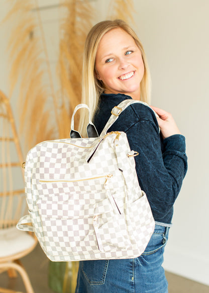 Vintage London Check Convertible Backpack Accessories