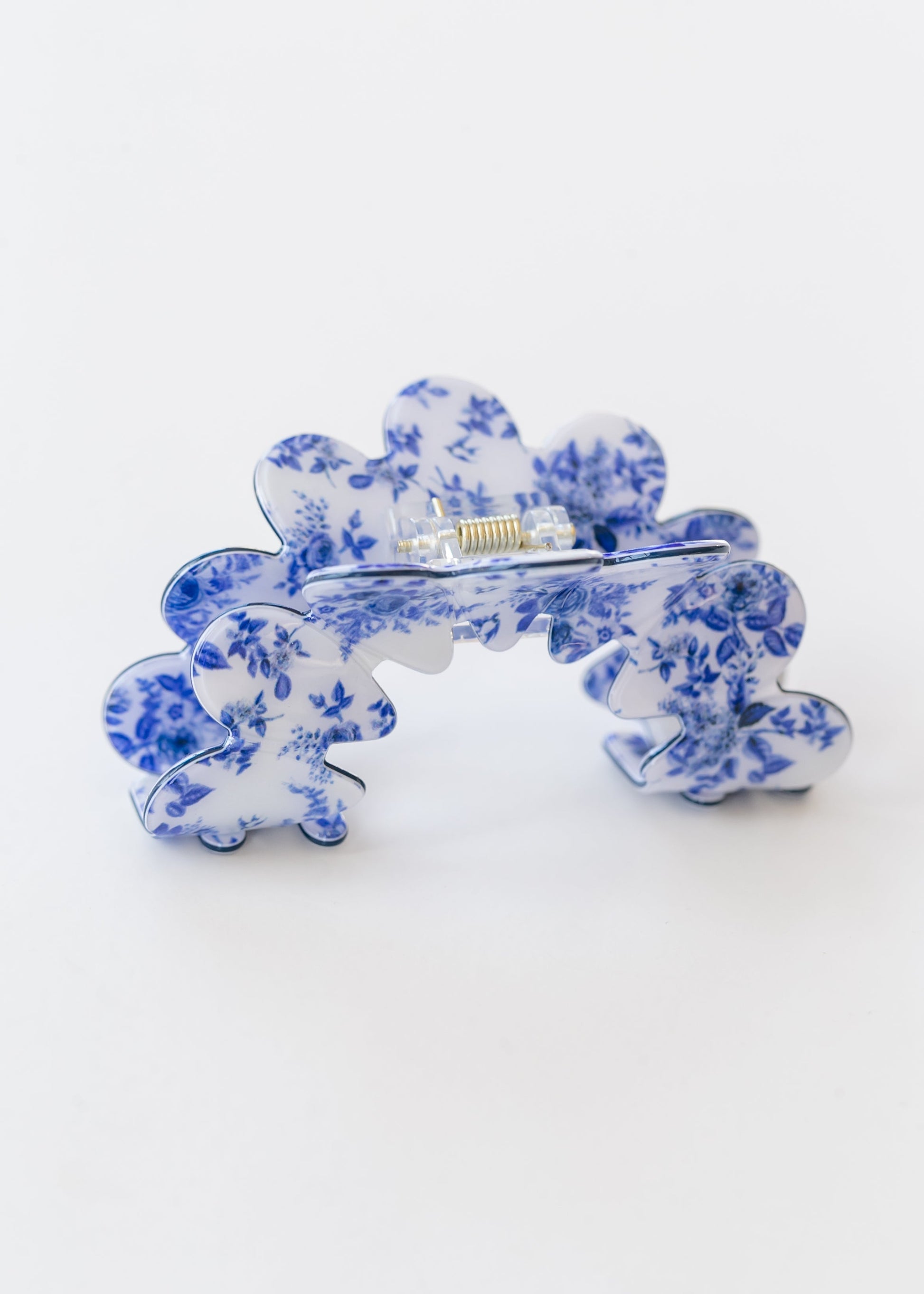 Vintage Porcelain Half Moon Claw Clip Accessory