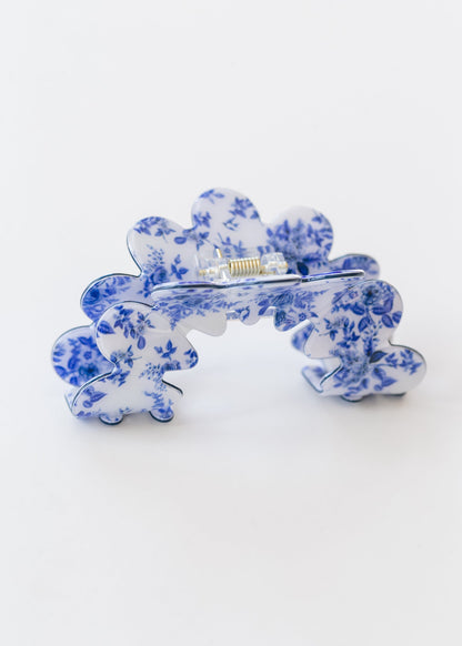 Vintage Porcelain Half Moon Claw Clip Accessory