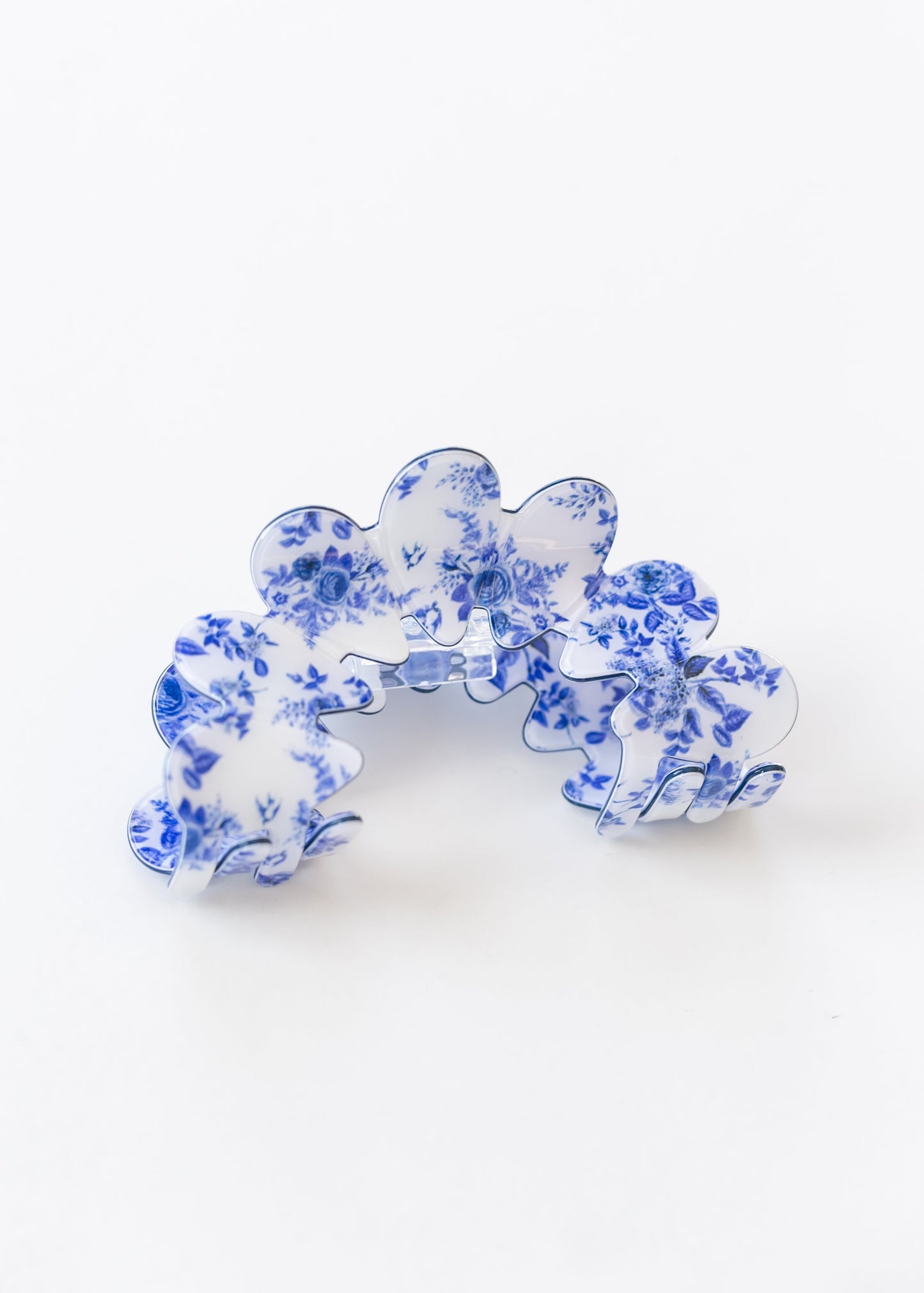 Vintage Porcelain Half Moon Claw Clip Accessory