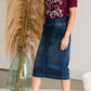 Vintage Stretch Midi Jean Skirt - FINAL SALE Skirts