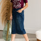 Vintage Stretch Midi Jean Skirt - FINAL SALE Skirts