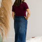Vintage Stretch Midi Jean Skirt - FINAL SALE Skirts