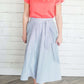 Vintage Striped Midi Skirt Skirts