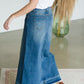 Vintage Washed Raw Hem Long Denim Skirt - FINAL SALE Skirts