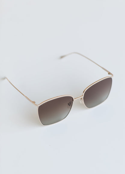 Vittoria Gold + Brown Gradient Polarized Sunglasses Accessories