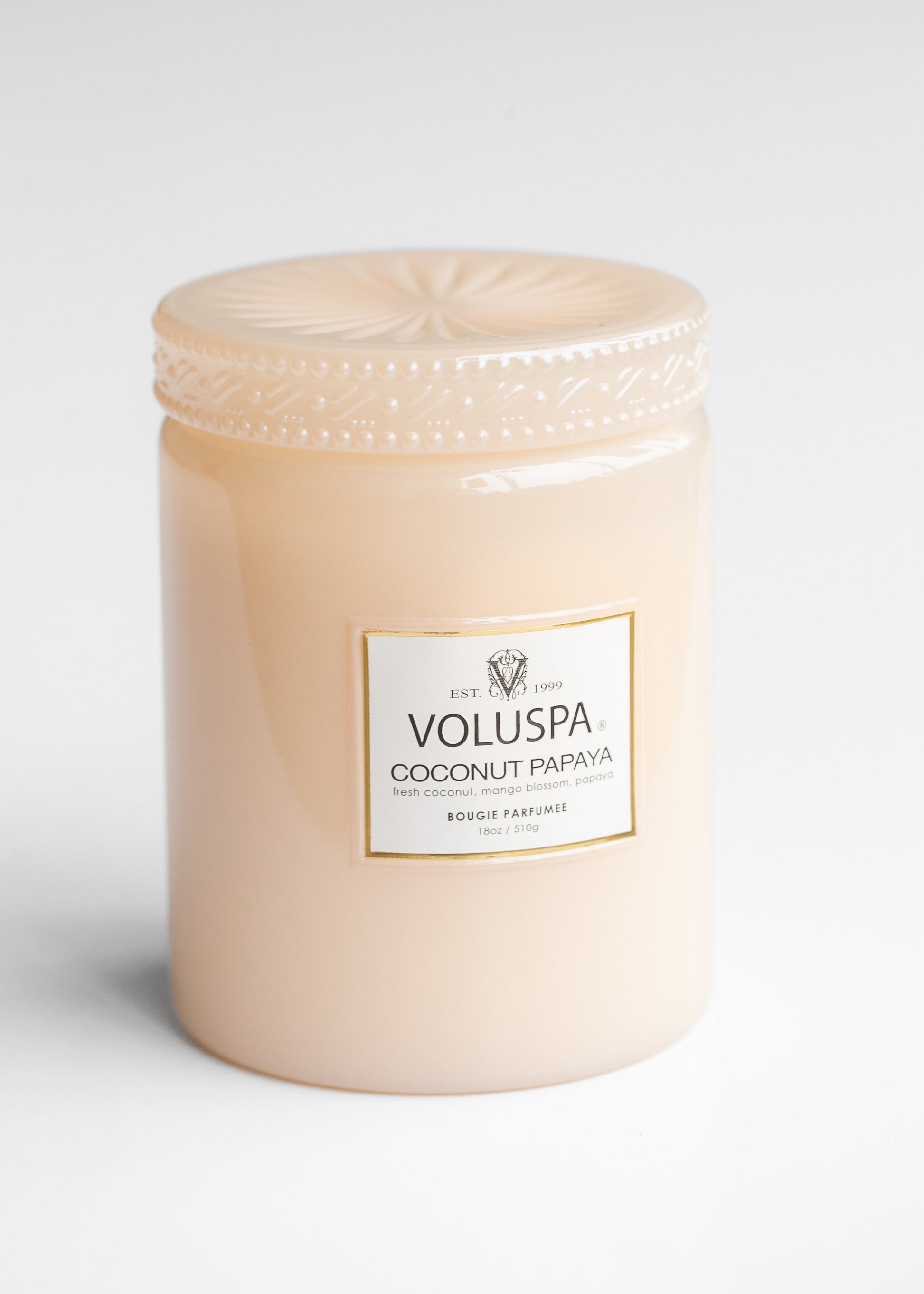 Voluspa® Coconut Papaya 18oz Large Jar Speckle Candle FF Home + Lifestyle