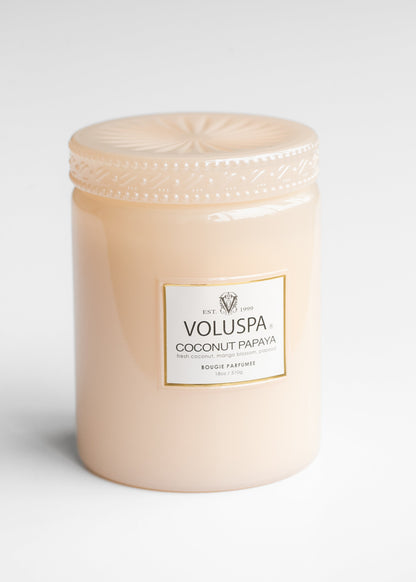 Voluspa® Coconut Papaya 18oz Large Jar Speckle Candle FF Home + Lifestyle