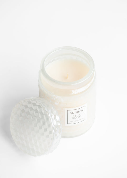 Voluspa® Milk Rose 18oz Large Jar Candle FF Home + Lifestyle