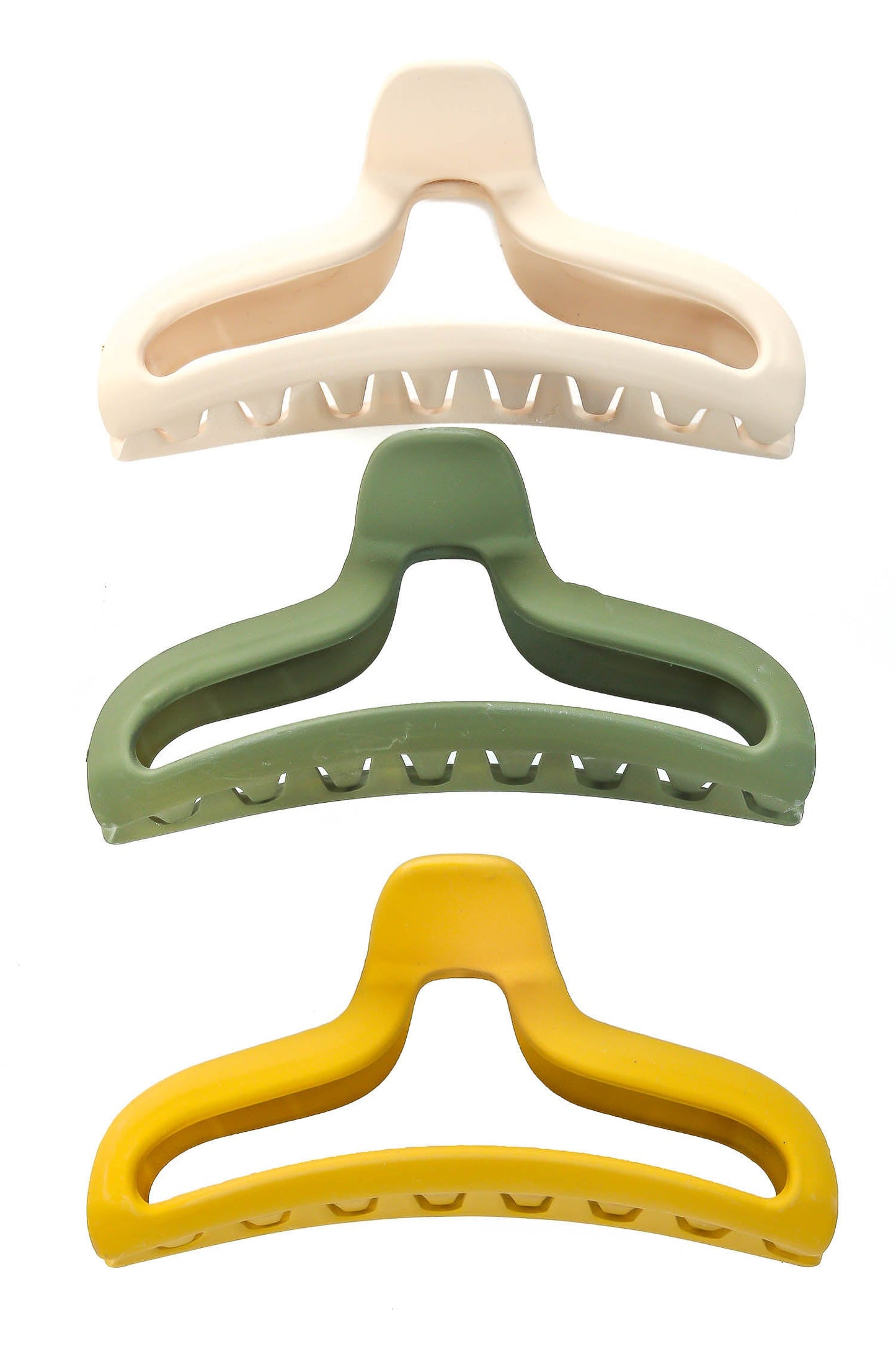 Waffle Hair Clip Set of 3 Accessories