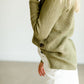 Waffle Knit Side Button Crew Neck Sweater FF Tops
