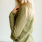 Waffle Knit Side Button Crew Neck Sweater FF Tops