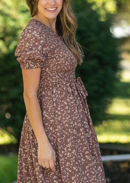 Waist Tie Floral Maxi Dress FF Dresses