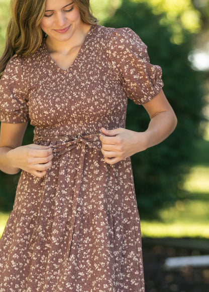Waist Tie Floral Maxi Dress FF Dresses