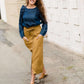 Waist Tie Pocket Midi Skirt FF Skirts