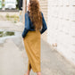 Waist Tie Pocket Midi Skirt FF Skirts