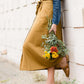 Waist Tie Pocket Midi Skirt Skirts