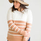 Warm Color Block Striped Sweater - FINAL SALE Tops