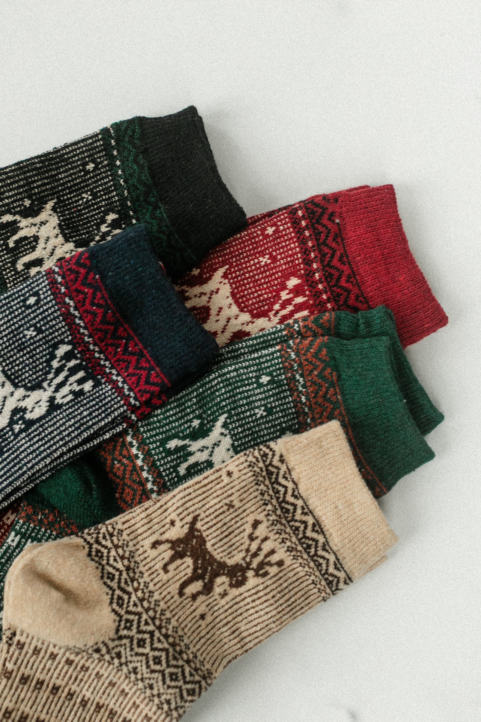Warm Elk Christmas Crew Socks Accessory
