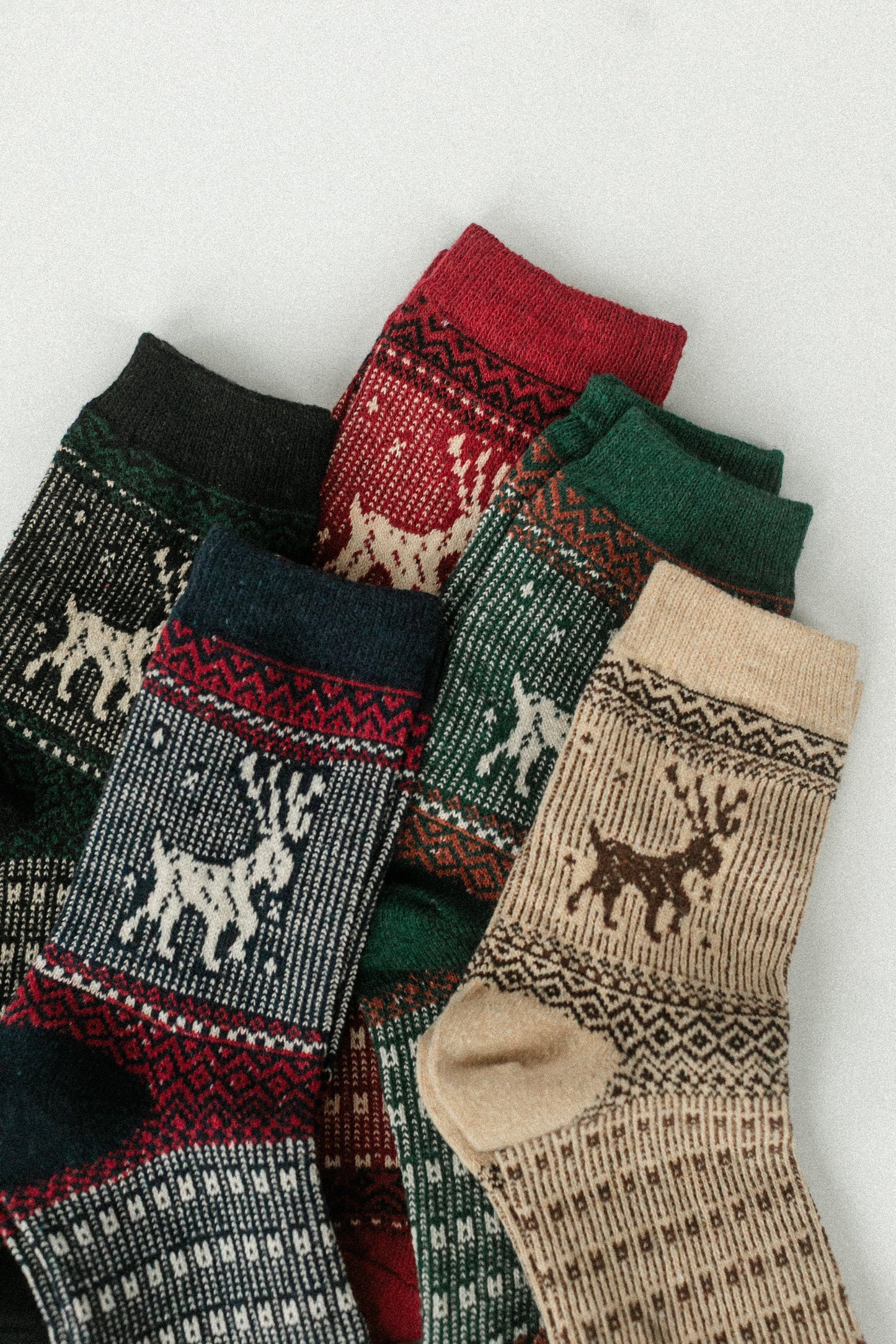 Warm Elk Christmas Crew Socks Accessory
