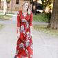 Warm Florals Wrap Maxi Dress-FINAL SALE Dresses