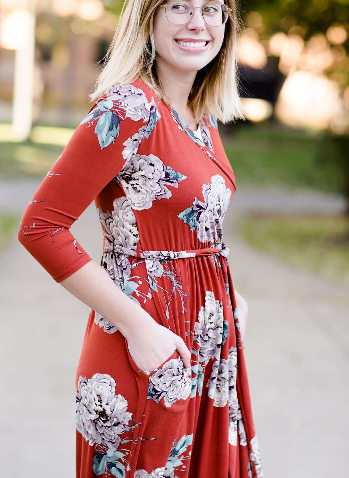 Warm Florals Wrap Maxi Dress-FINAL SALE FF Dresses