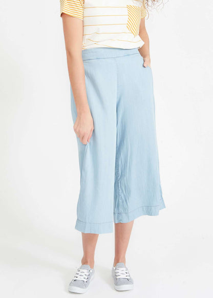 Washed Chambray Style Culottes FF Layering Essentials