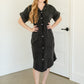 Washed Cotton Gauze Button Down Midi Dress FF Dresses