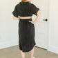 Washed Cotton Gauze Button Down Midi Dress FF Dresses