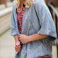 Washed Denim Dolman Open Jacket - FINAL SALE FF Layering Essentials