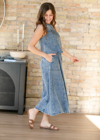 Washed Denim Skirt Set FF Skirts