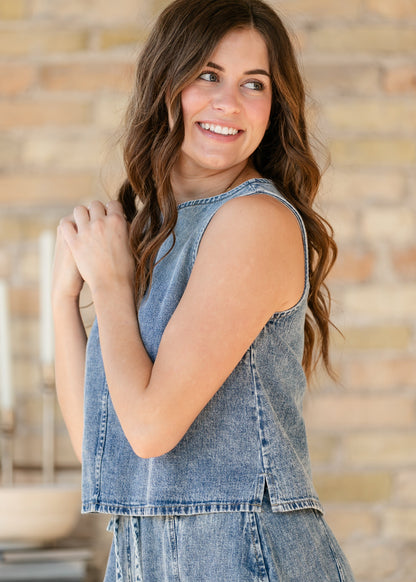 Washed Denim Skirt Set FF Skirts