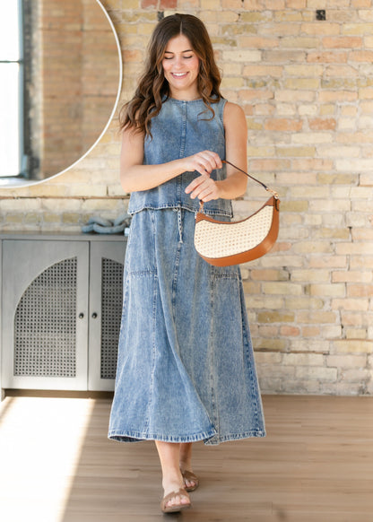 Washed Denim Skirt Set FF Skirts