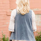 Washed Drape Vest FF Tops