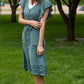Washed Twill Winged Sleeve Midi Dress - FINAL SALE FF Dresses