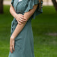 Washed Twill Winged Sleeve Midi Dress - FINAL SALE FF Dresses