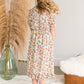 Watercolor Floral Mock Neck Midi Dress FF Dresses