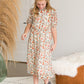 Watercolor Floral Mock Neck Midi Dress FF Dresses