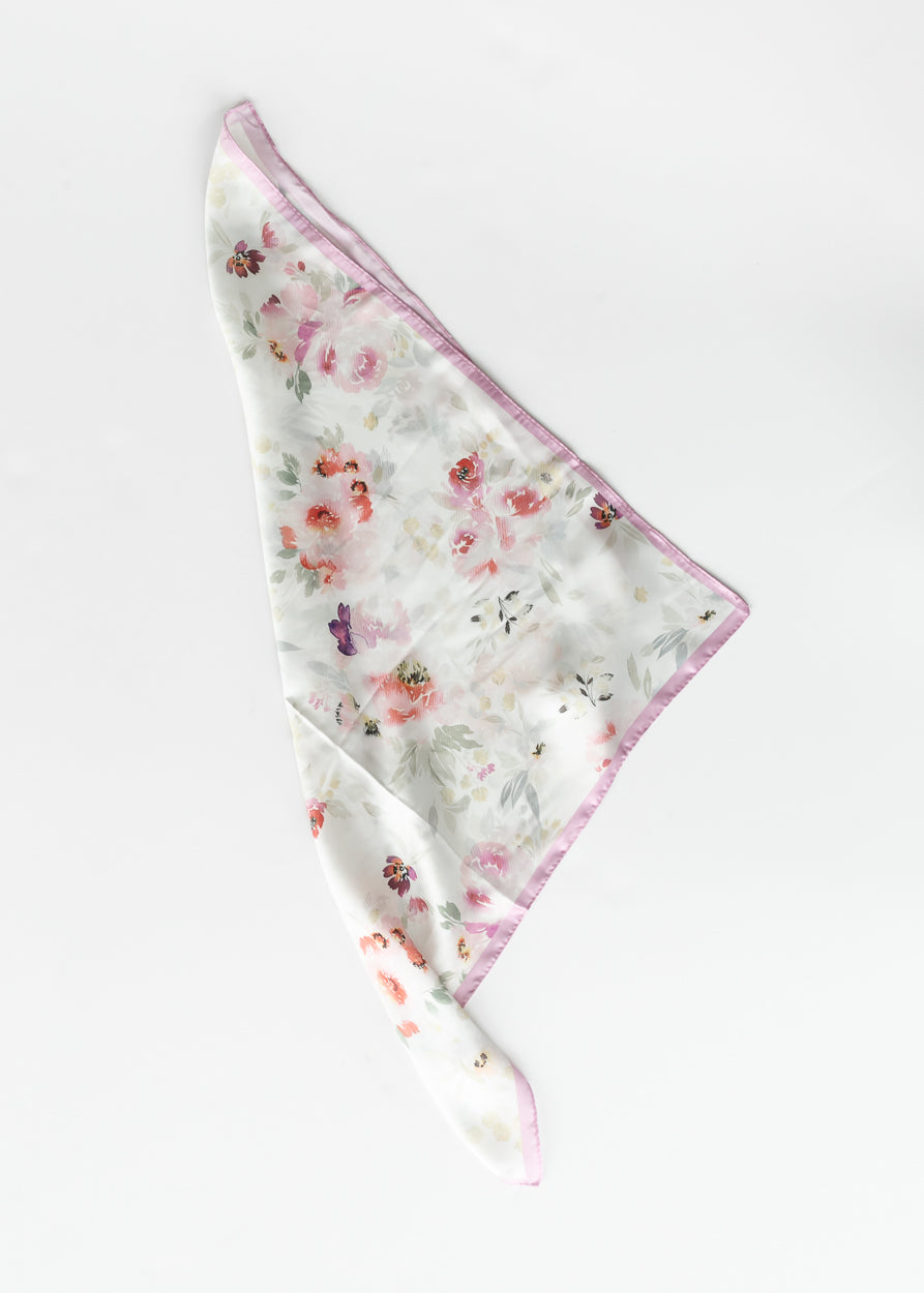Watercolor Floral Silky Bandana Accessory