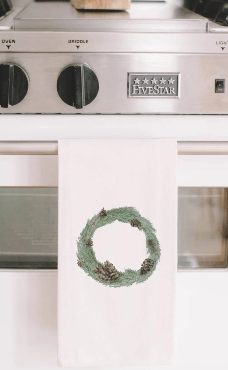 Watercolor Wreath Tea Towel - FINAL SALE FF Home + Lifestyle