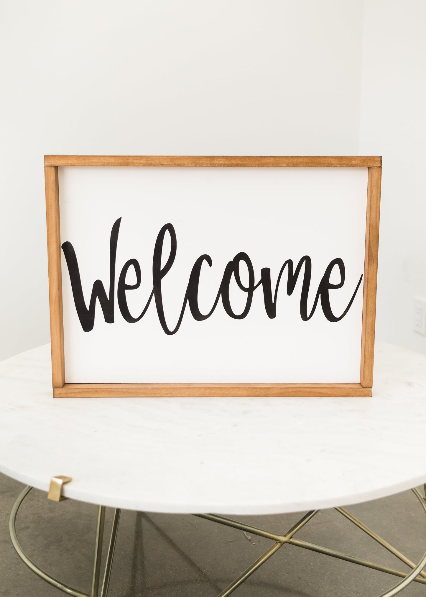 Welcome Wood Frame Signboard - FINAL SALE FF Home + Lifestyle